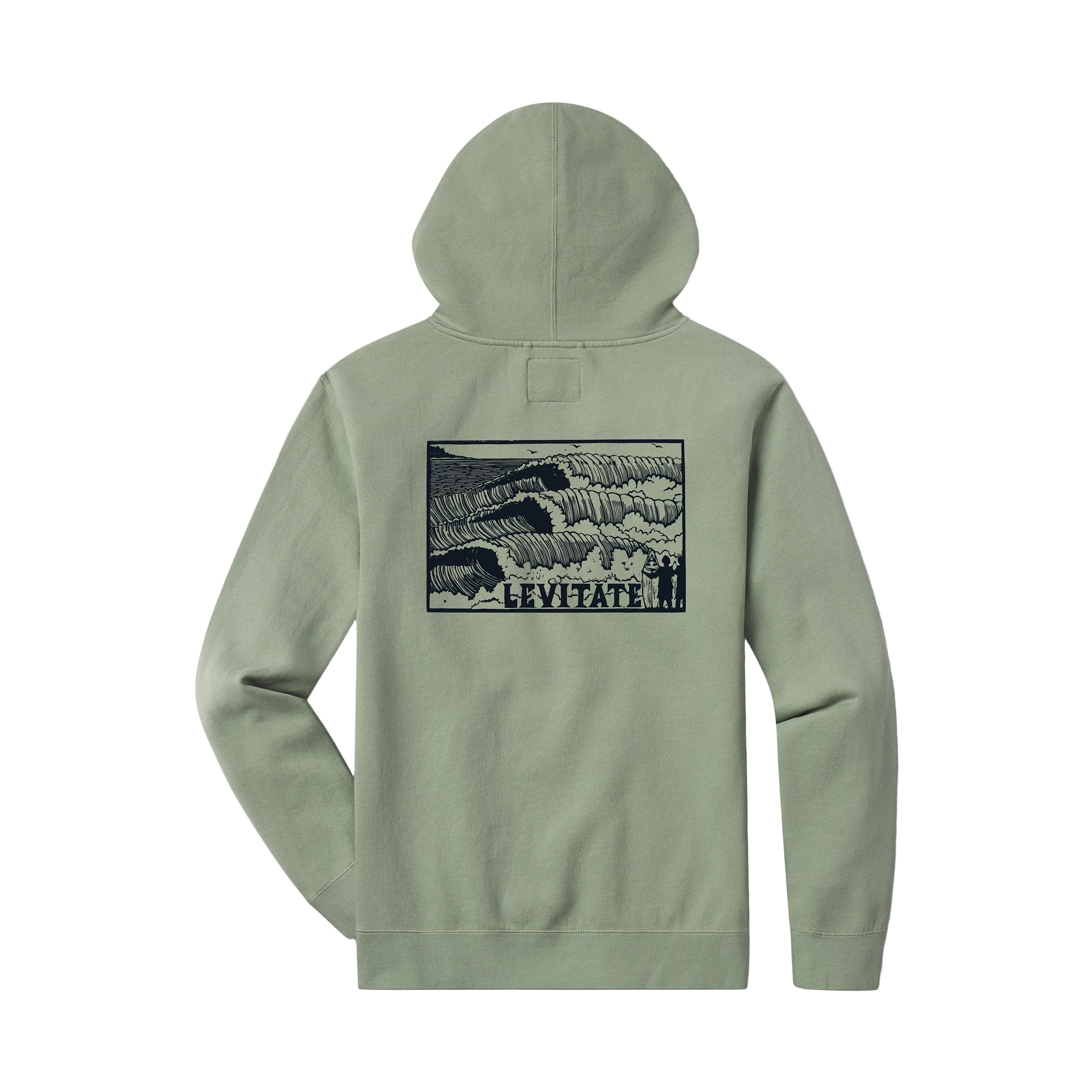 Block Print Waves Hoodie