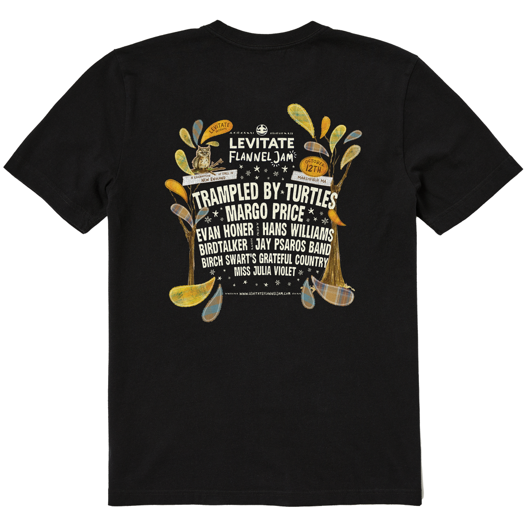 Mens Flannel Jam 24 Lineup Short Sleeve Premium Tee - Levitate