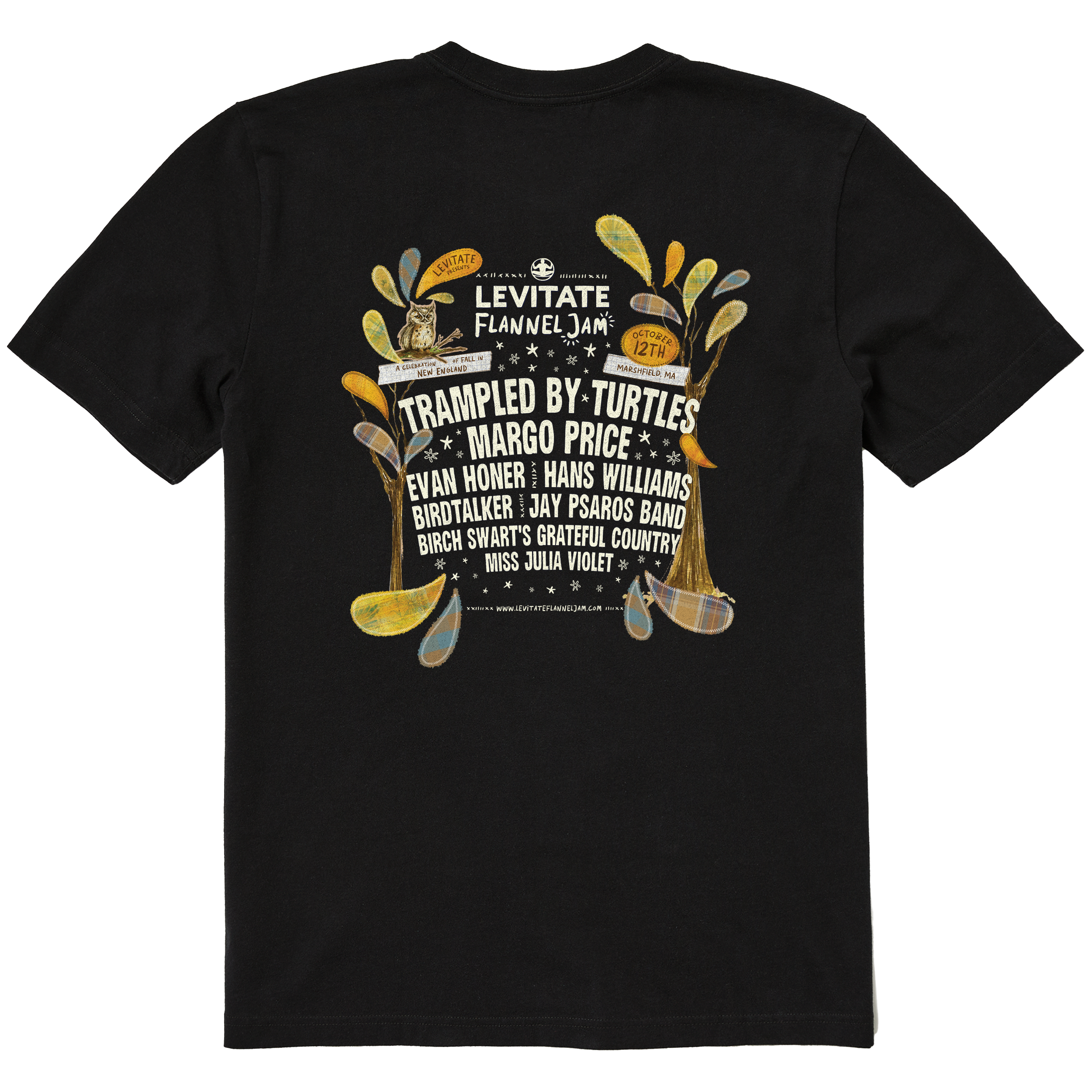 Mens Flannel Jam 24 Lineup Short Sleeve Premium Tee - Levitate