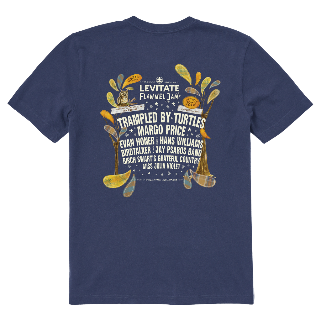 Mens Flannel Jam 24 Lineup Short Sleeve Premium Tee - Levitate