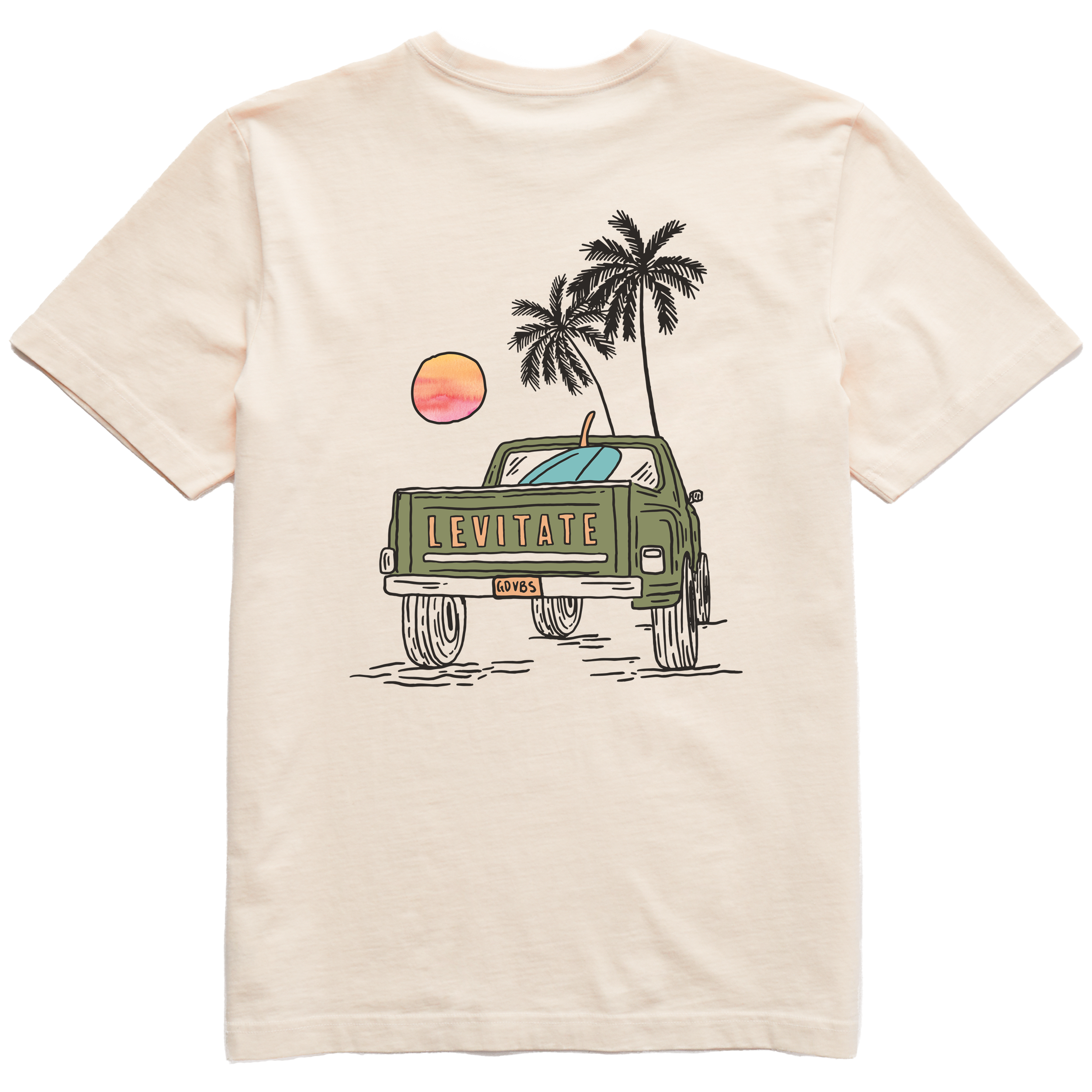 Men's Sunset PickUp Short Sleeve Premium Tee - Levitate