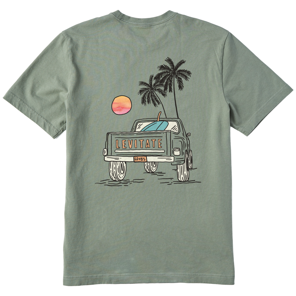 Men's Sunset PickUp Short Sleeve Premium Tee - Levitate