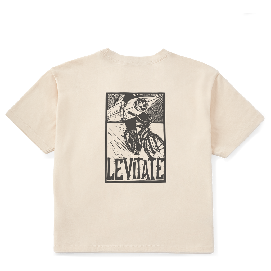 Women's Block Print Surfer Short Sleeve Premium Tee - Levitate
