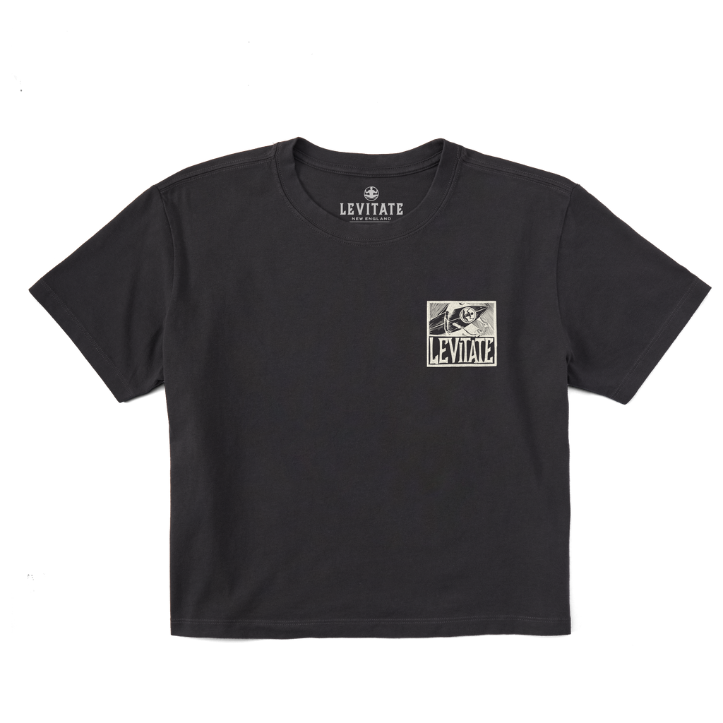 Women's Block Print Surfer Short Sleeve Premium Tee - Levitate
