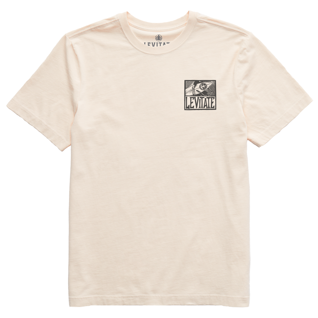 Men's Block Print Surfer Short Sleeve Premium Tee - Levitate