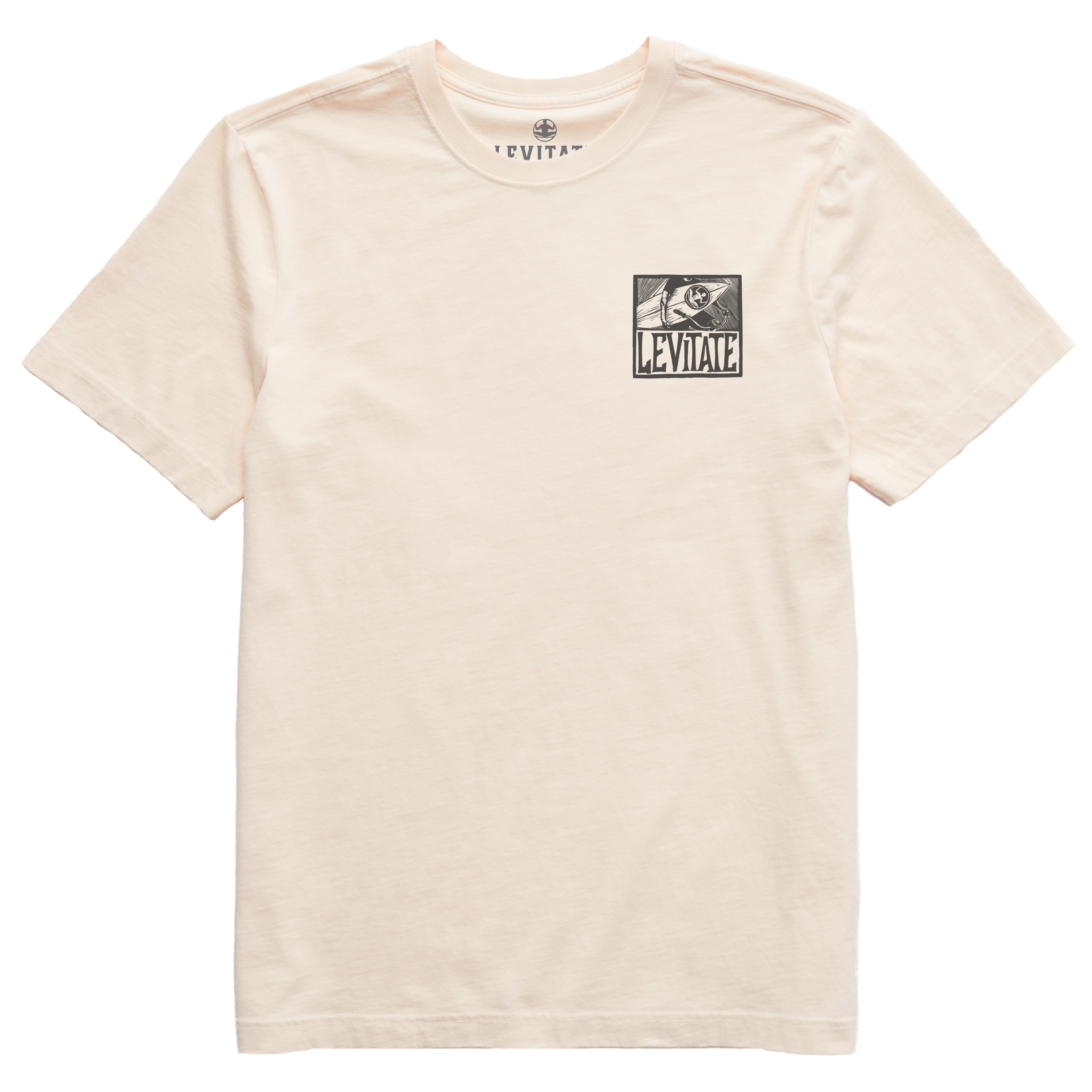 Men's Block Print Surfer Short Sleeve Premium Tee - Levitate