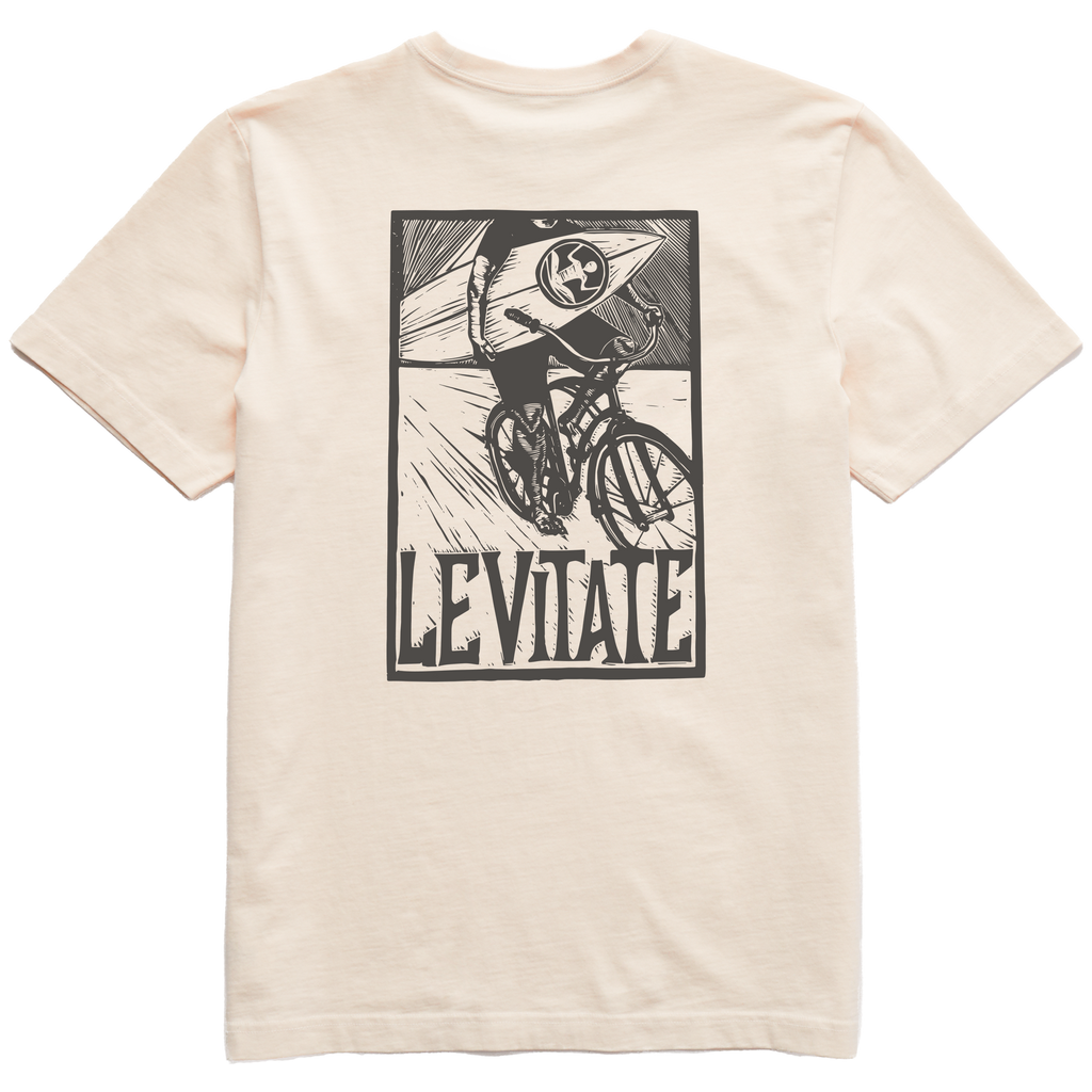 Men's Block Print Surfer Short Sleeve Premium Tee - Levitate