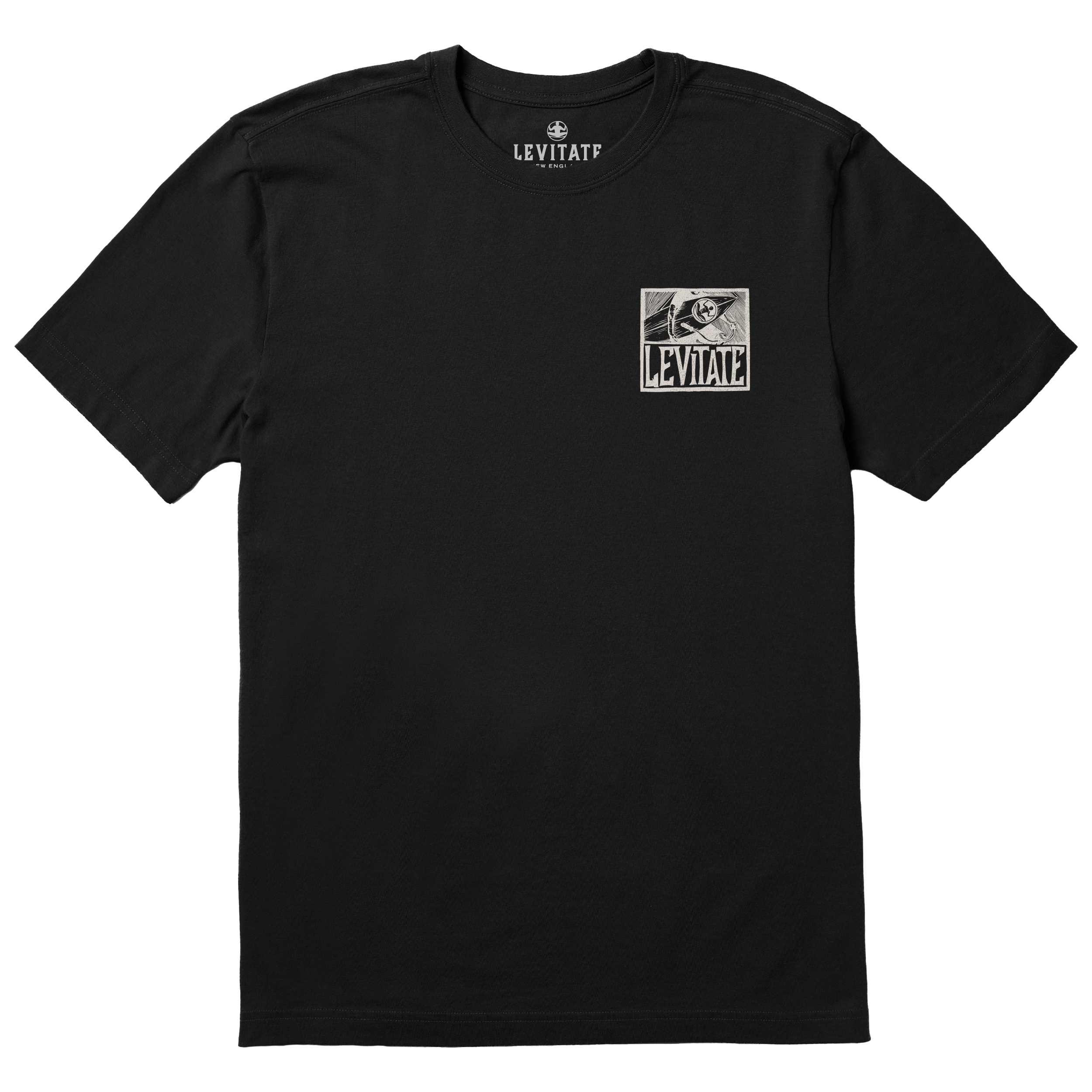 Men's Block Print Surfer Short Sleeve Premium Tee - Levitate