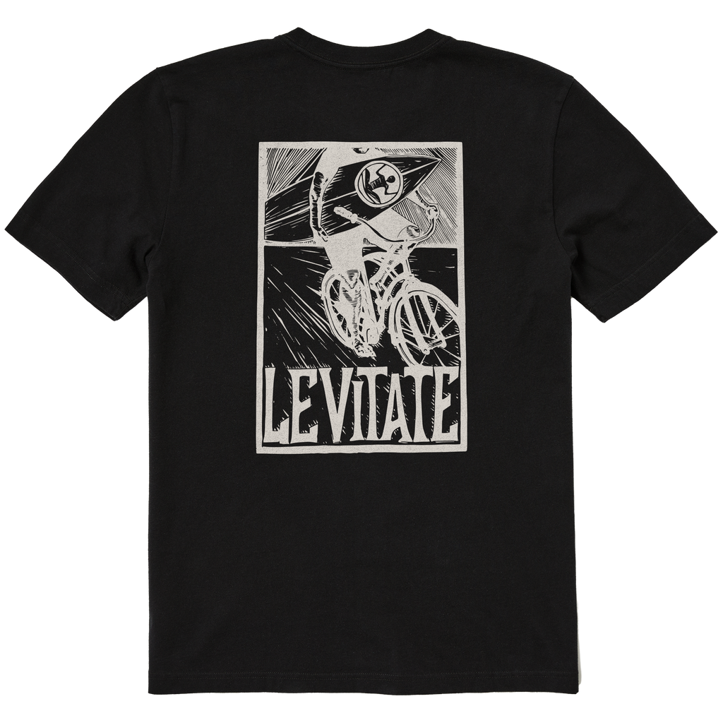 Men's Block Print Surfer Short Sleeve Premium Tee - Levitate