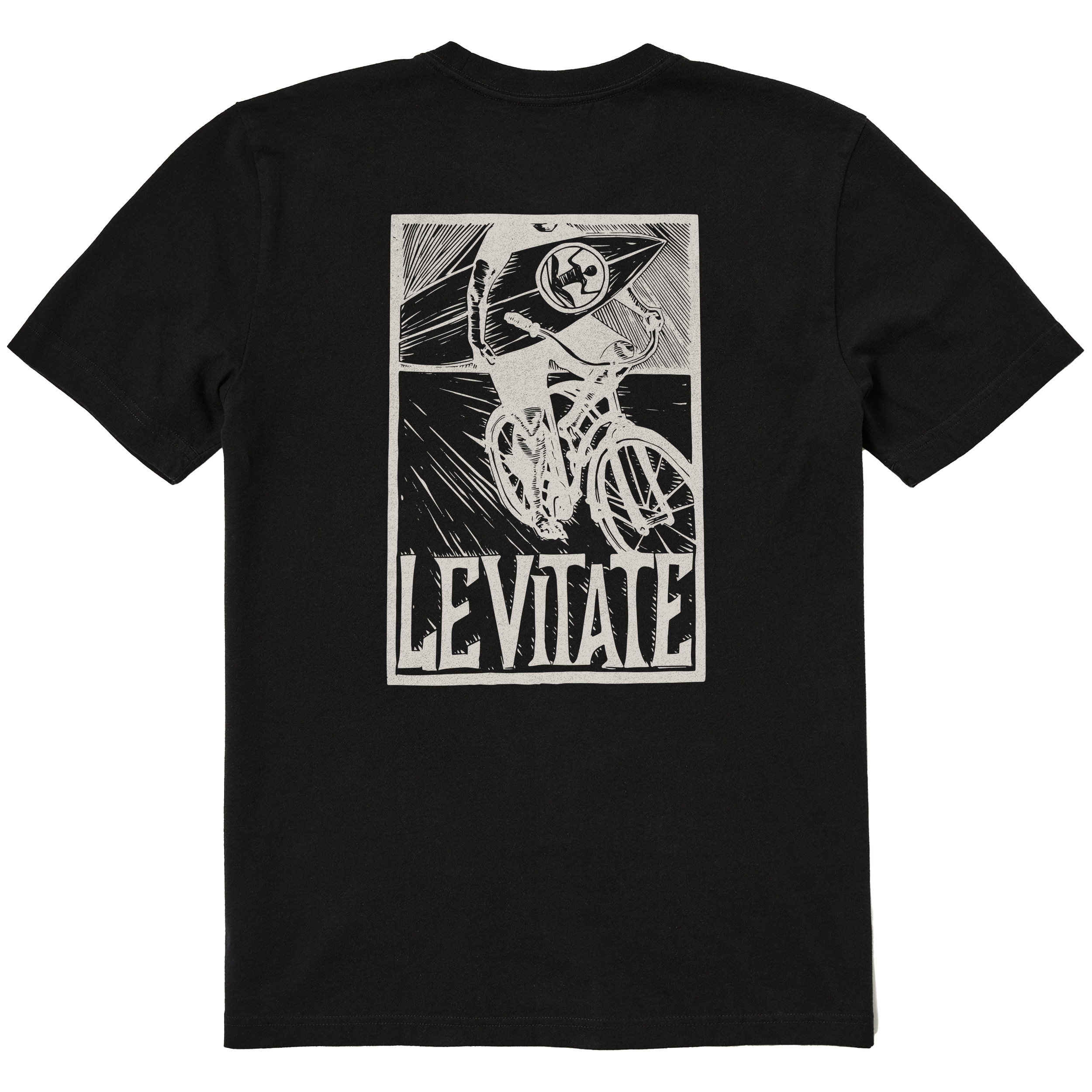 Men's Block Print Surfer Short Sleeve Premium Tee - Levitate
