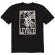 Black - Men's Block Print Surfer Short Sleeve Premium Tee