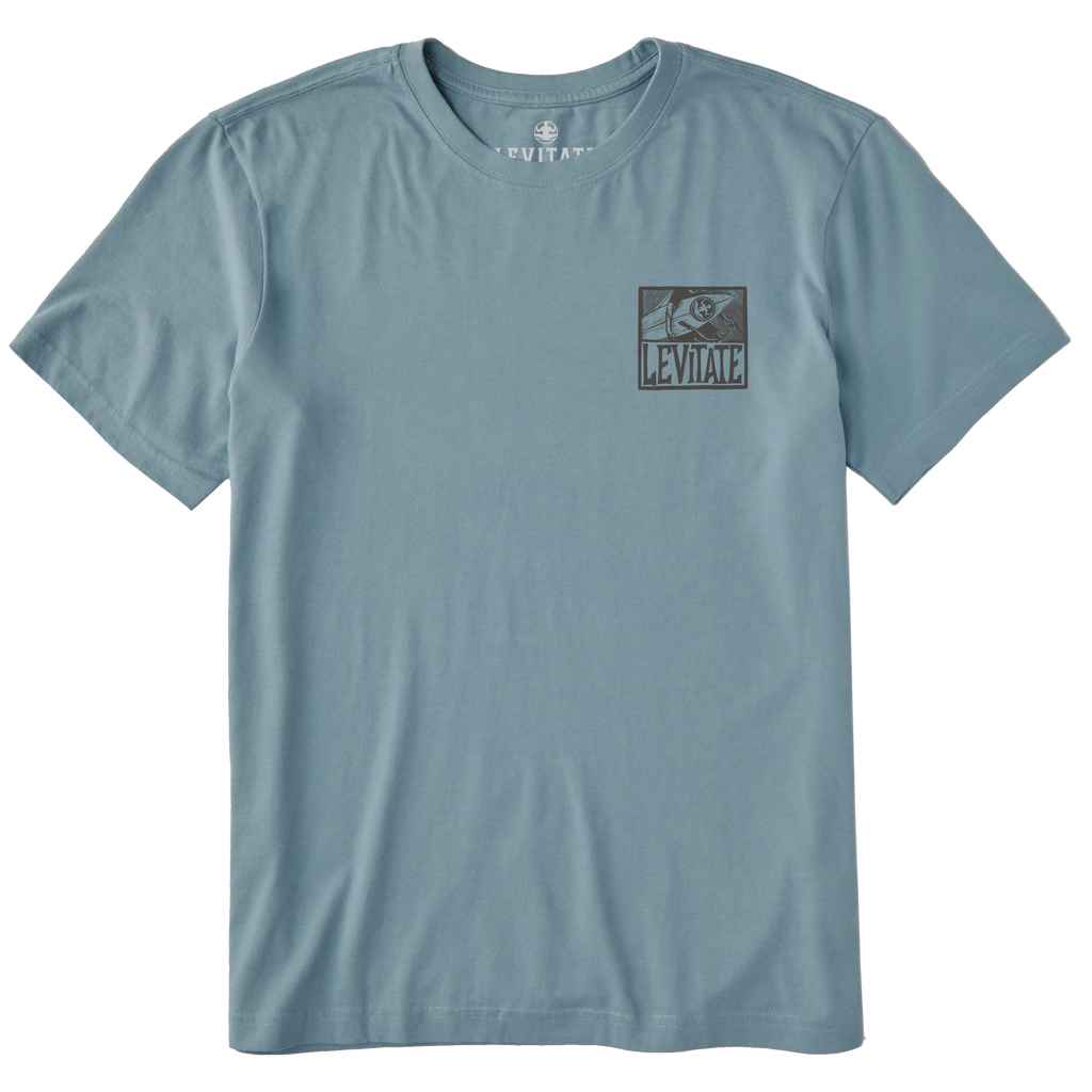 Men's Block Print Surfer Short Sleeve Premium Tee - Levitate