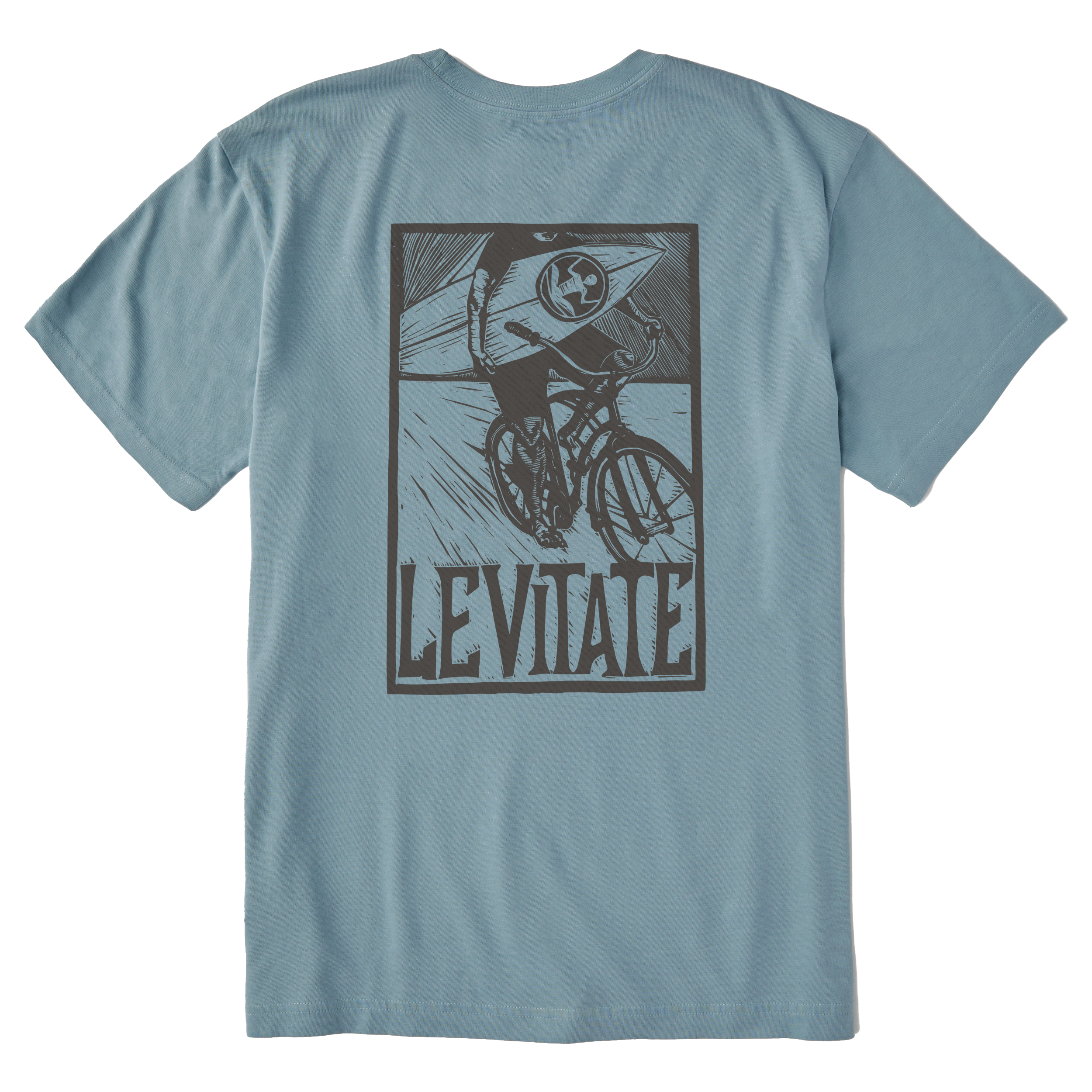 Men's Block Print Surfer Short Sleeve Premium Tee - Levitate