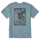 Walden Blue - Men's Block Print Surfer Short Sleeve Premium Tee