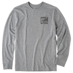 Men's Block Print Surfer Long Sleeve Premium Tee - Levitate