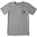 Kid's Block Print Surfer Short Sleeve Premium Tee - Levitate