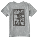 Kid's Block Print Surfer Short Sleeve Premium Tee - Levitate