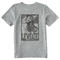 Medium Heather Gray - Kid's Block Print Surfer Short Sleeve Premium Tee