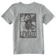 Medium Heather Gray - Kid's Block Print Surfer Short Sleeve Premium Tee