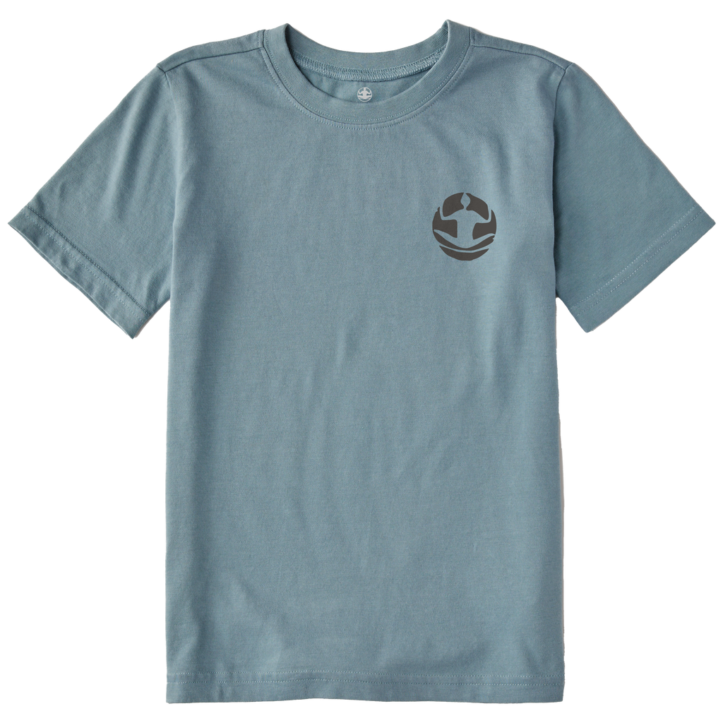 Kid's Block Print Surfer Short Sleeve Premium Tee - Levitate
