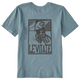 Walden Blue - Kid's Block Print Surfer Short Sleeve Premium Tee