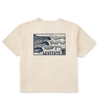 Women's Block Print Waves Short Sleeve Premium Tee - Levitate