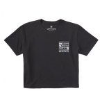 Women's Block Print Waves Short Sleeve Premium Tee - Levitate