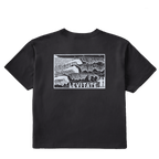 Women's Block Print Waves Short Sleeve Premium Tee - Levitate