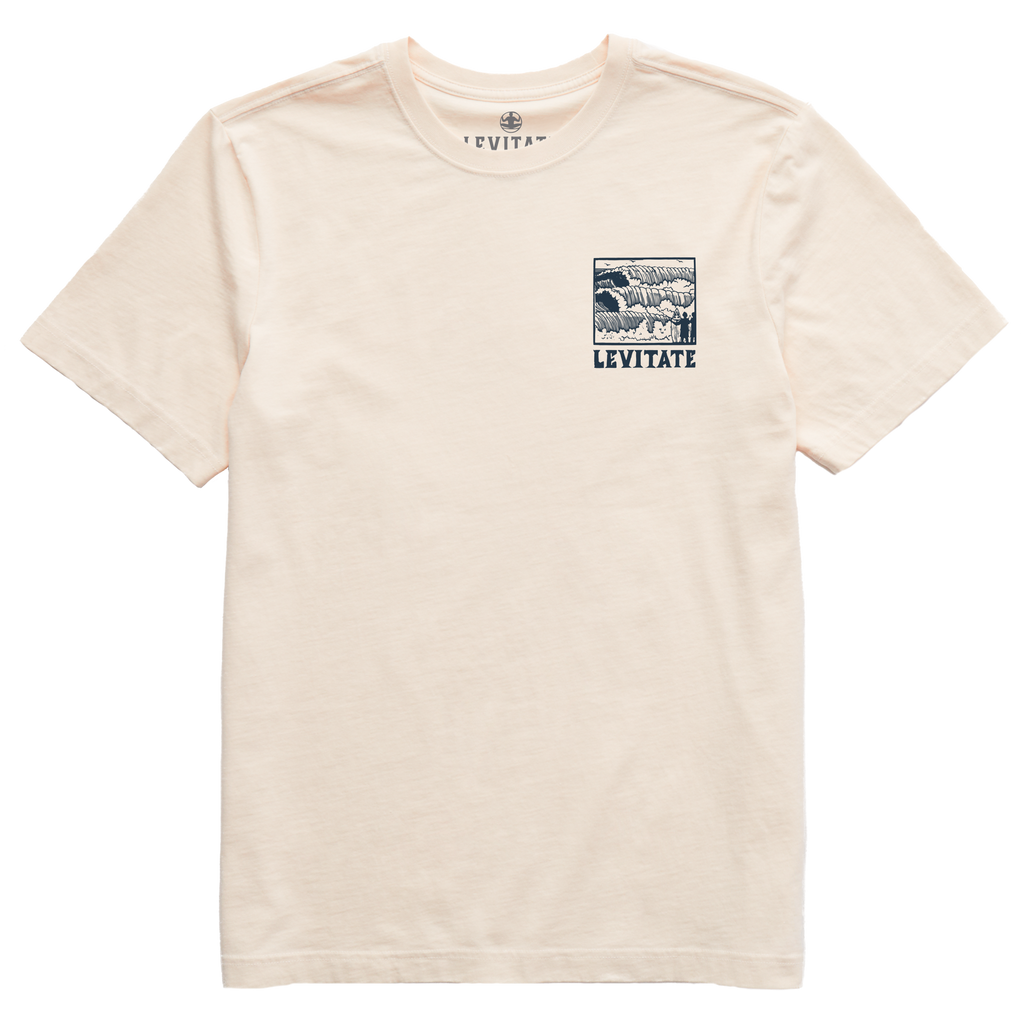 Men's Block Print Waves Short Sleeve Premium Tee - Levitate