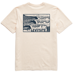 Men's Block Print Waves Short Sleeve Premium Tee - Levitate