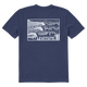 Delta Blue - Men's Block Print Waves Short Sleeve Premium Tee