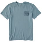 Men's Block Print Waves Short Sleeve Premium Tee - Levitate
