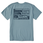 Men's Block Print Waves Short Sleeve Premium Tee - Levitate