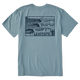 Walden Blue - Men's Block Print Waves Short Sleeve Premium Tee