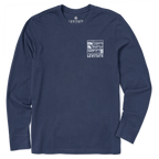 Men's Block Print Waves Long Sleeve Premium Tee - Levitate