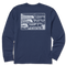 Delta Blue - Men's Block Print Waves Long Sleeve Premium Tee