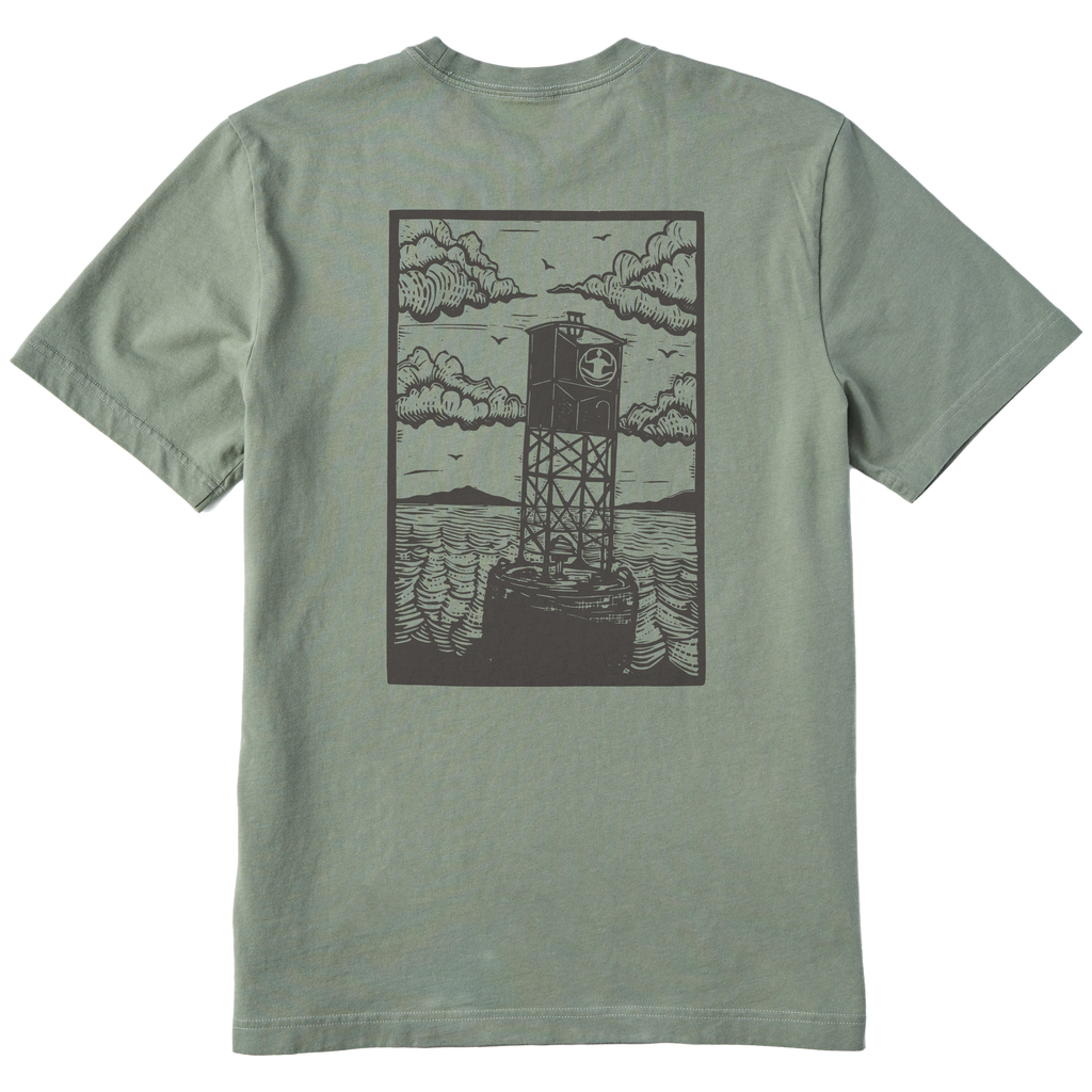 Men's Block Print Buoys Short Sleeve Premium Tee - Levitate