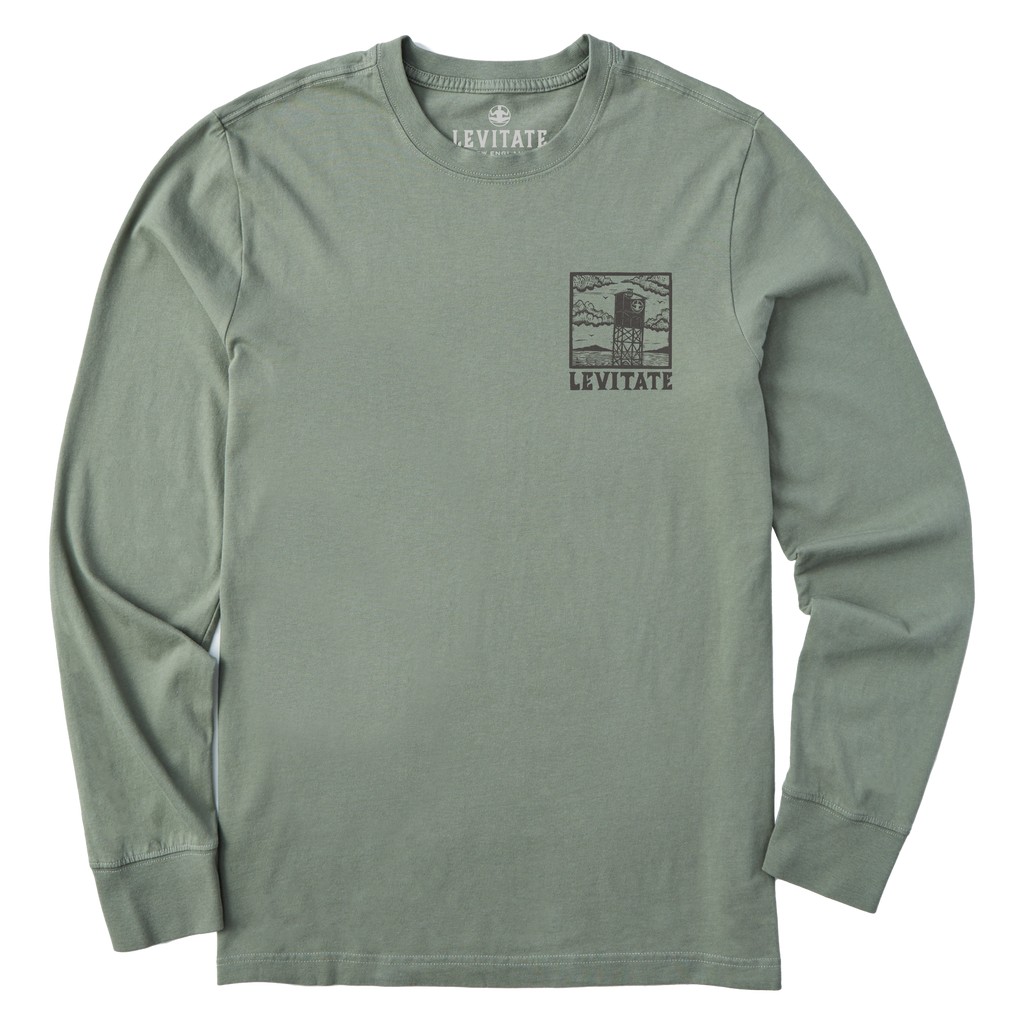 Men's Block Print Buoys Long Sleeve Premium Tee - Levitate
