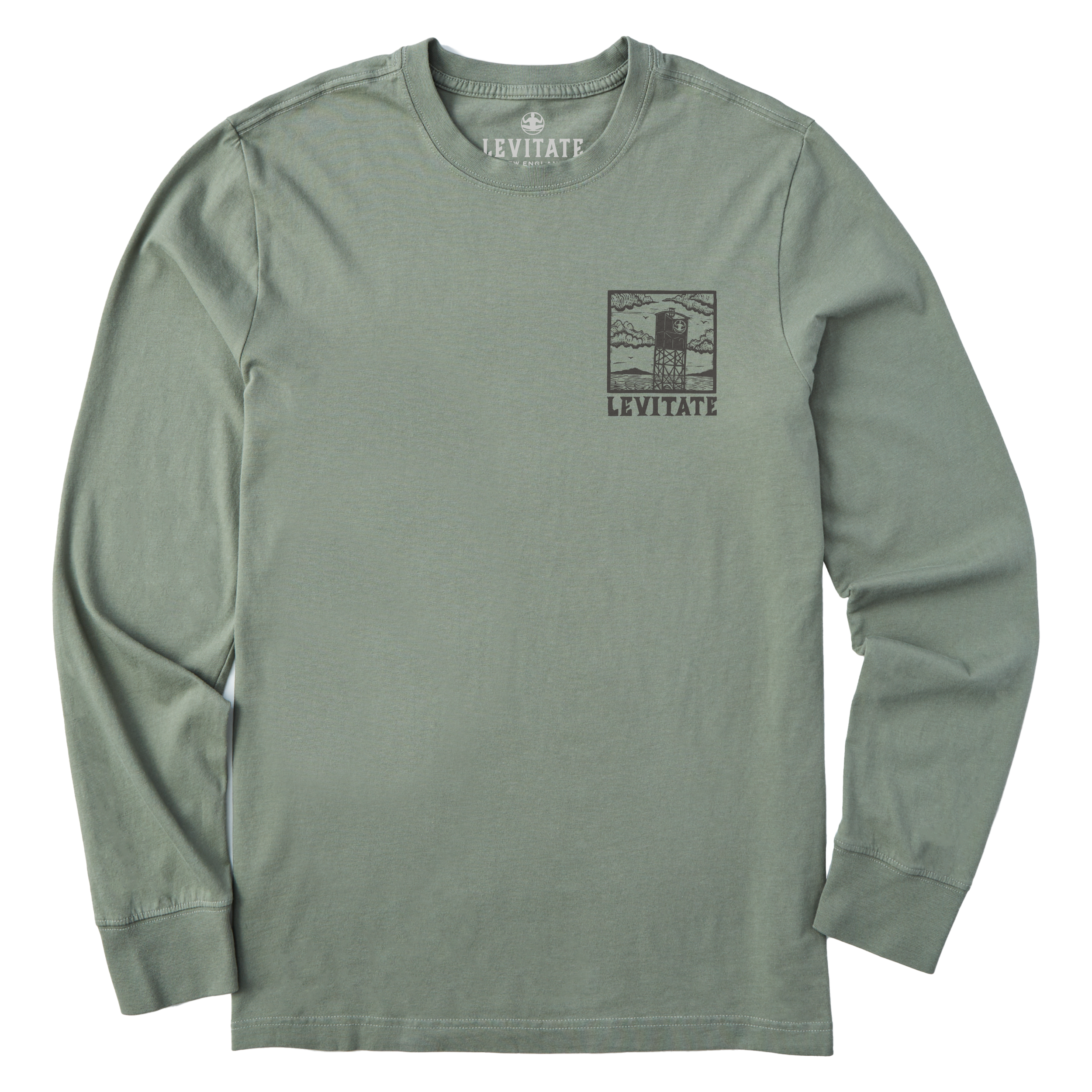 Men's Block Print Buoys Long Sleeve Premium Tee - Levitate