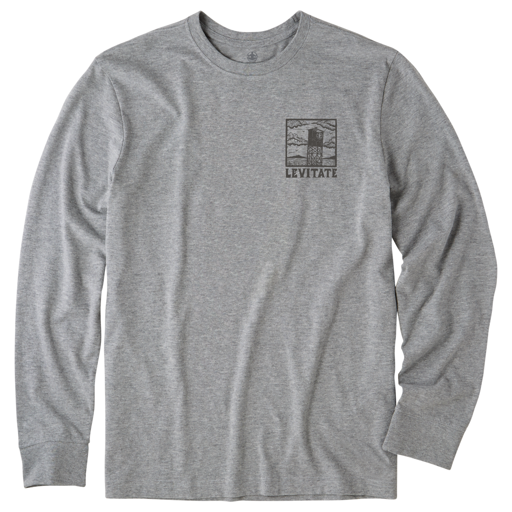 Men's Block Print Buoys Long Sleeve Premium Tee - Levitate