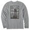 Medium Heather Gray - Men's Block Print Buoys Long Sleeve Premium Tee