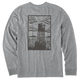 Medium Heather Gray - Men's Block Print Buoys Long Sleeve Premium Tee