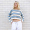Bold Stripe - Blue Cloud/Frost - Women's Island Sweater