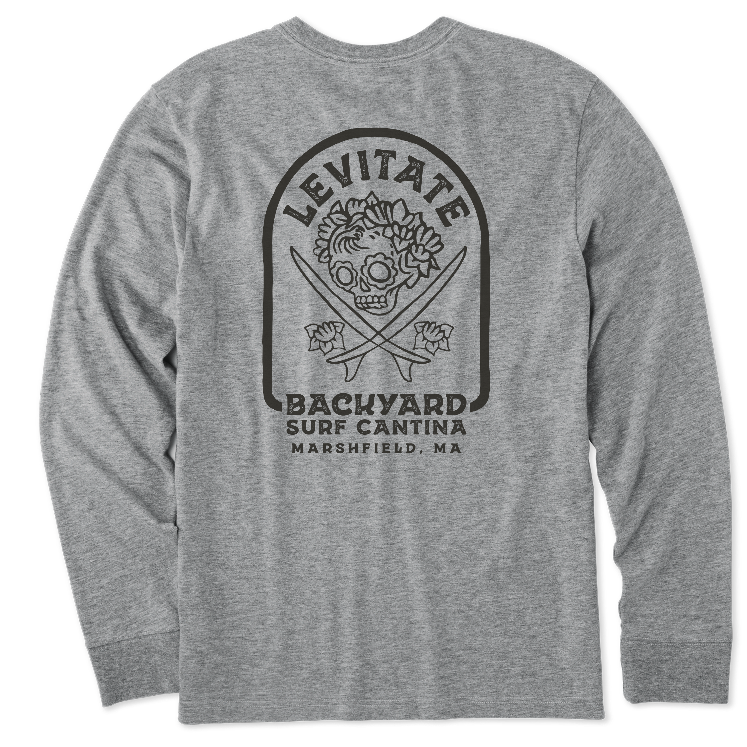 Men's Levitate Backyard Front House Long Sleeve Premium Tee - Levitate