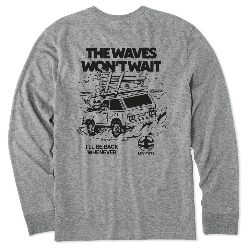 Men's Waves Won't Wait Long Sleeve Premium Tee