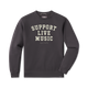 Vintage Black - Men's Support Live Music Crewneck