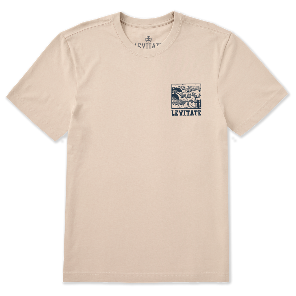 Men's Block Print Waves Short Sleeve Premium Tee
