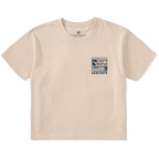 Women's Block Print Waves Short Sleeve Premium Tee