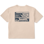 Women's Block Print Waves Short Sleeve Premium Tee