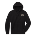 Levitate Throwback Hoodie, front: Breaking wave inside a checkerboard frame with retro Levitate Surf Shop lettering